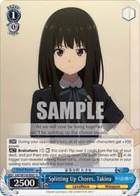 Splitting Up Chores, Takina - Lycoris Recoil - Weiss Schwarz card
