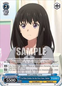 In Plain Clothes for the First Time, Takina - Lycoris Recoil - Weiss Schwarz card