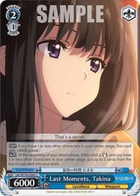 Last Moments, Takina - Lycoris Recoil - Weiss Schwarz card