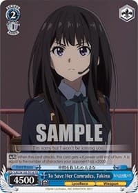 To Save Her Comrades, Takina - Lycoris Recoil - Weiss Schwarz card