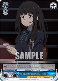 To Save Her Comrades, Takina (RRR) - Lycoris Recoil - Weiss Schwarz card