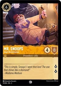 Mr. Snoops - Inept Businessman - Into the Inklands - Disney Lorcana card