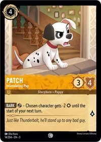 Patch - Intimidating Pup - Into the Inklands - Disney Lorcana card