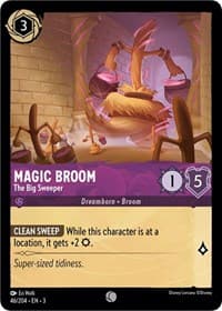 Magic Broom - The Big Sweeper - Into the Inklands - Disney Lorcana card