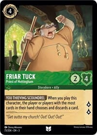 Friar Tuck - Priest of Nottingham - Into the Inklands - Disney Lorcana card