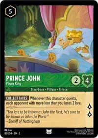 Prince John - Phony King - Into the Inklands - Disney Lorcana card