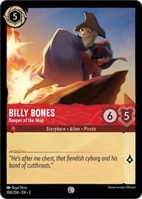 Billy Bones - Keeper of the Map - Into the Inklands - Disney Lorcana card