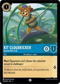 Kit Cloudkicker - Spunky Bear Cub - Into the Inklands - Disney Lorcana card