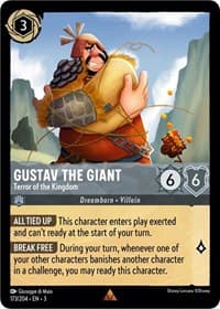 Gustav the Giant - Terror of the Kingdom - Into the Inklands - Disney Lorcana card