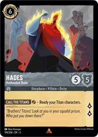 Hades - Hotheaded Ruler - Into the Inklands - Disney Lorcana card