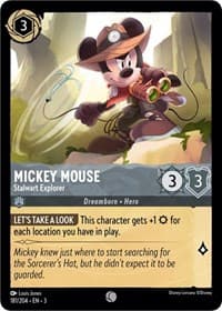Mickey Mouse - Stalwart Explorer - Into the Inklands - Disney Lorcana card