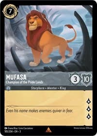 Mufasa - Champion of the Pride Lands - Into the Inklands - Disney Lorcana card