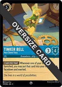 Tinker Bell - Very Clever Fairy (Oversized) - Into the Inklands - Disney Lorcana card