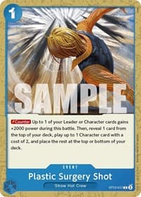 Plastic Surgery Shot - ST-12: Starter Deck 12 Zoro and Sanji - One Piece Card Game card