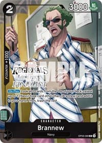 Brannew (Online Regional 2024) [Finalist] - One Piece Promotion Cards - One Piece Card Game card