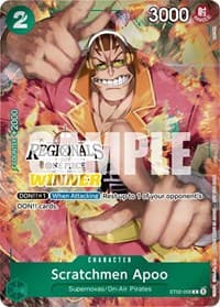 Scratchmen Apoo (Online Regional 2024) [Winner] - One Piece Promotion Cards - One Piece Card Game card