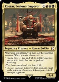 Caesar, Legion's Emperor (Surge Foil) - Universes Beyond: Fallout - Magic: The Gathering card