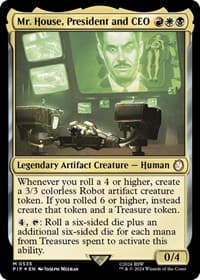 Mr. House, President and CEO (Surge Foil) - Universes Beyond: Fallout - Magic: The Gathering card
