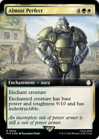Almost Perfect (Extended Art) (Surge Foil) - Universes Beyond: Fallout - Magic: The Gathering card