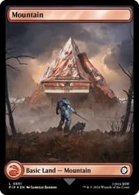 Mountain (0851) (Surge Foil) - Universes Beyond: Fallout - Magic: The Gathering card
