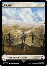 Plains (0845) (Surge Foil) - Universes Beyond: Fallout - Magic: The Gathering card