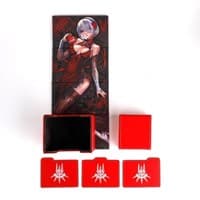 2B MINE Faux Leather Deck Box with Magnetic Dice Tray (2bonbon) (Red) - ManaMoon Deck Boxes - Deck Boxes card