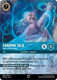 Gramma Tala - Spirit of the Ocean (Enchanted) - Into the Inklands - Disney Lorcana card
