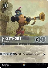 Mickey Mouse - Trumpeter (Enchanted) - Into the Inklands - Disney Lorcana card