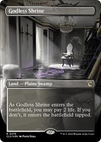 Godless Shrine (Borderless) - Ravnica: Clue Edition - Magic: The Gathering card