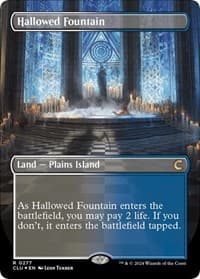 Hallowed Fountain (Borderless) - Ravnica: Clue Edition - Magic: The Gathering card