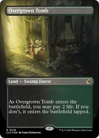 Overgrown Tomb (Borderless) - Ravnica: Clue Edition - Magic: The Gathering card
