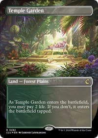 Temple Garden (Borderless) - Ravnica: Clue Edition - Magic: The Gathering card