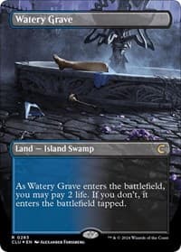 Watery Grave (Borderless) - Ravnica: Clue Edition - Magic: The Gathering card