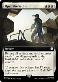Open the Vaults (Extended Art) - Universes Beyond: Fallout - Magic: The Gathering card