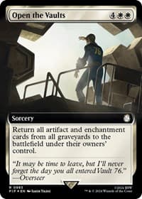 Open the Vaults (Extended Art) (Surge Foil) - Universes Beyond: Fallout - Magic: The Gathering card