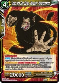 Great Ape Son Gohan, Menacing Transformation - Beyond Generations - Dragon Ball Super: Masters card