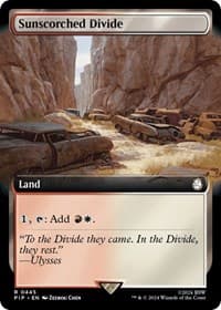 Sunscorched Divide (Extended Art) - Universes Beyond: Fallout - Magic: The Gathering card