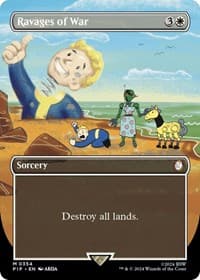Ravages of War (Borderless) - Universes Beyond: Fallout - Magic: The Gathering card
