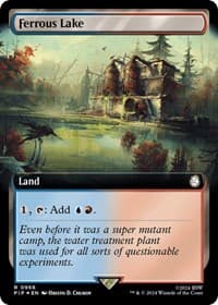 Ferrous Lake (Extended Art) (Surge Foil) - Universes Beyond: Fallout - Magic: The Gathering card