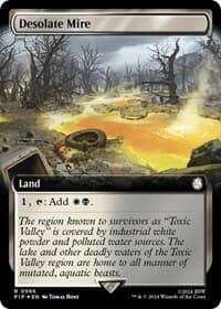 Desolate Mire (Extended Art) (Surge Foil) - Universes Beyond: Fallout - Magic: The Gathering card