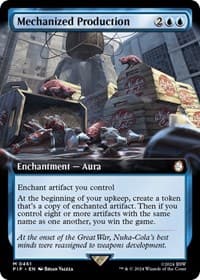 Mechanized Production (Extended Art) - Universes Beyond: Fallout - Magic: The Gathering card