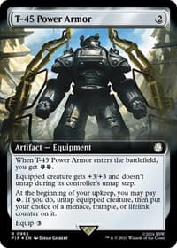 T-45 Power Armor (Extended Art) (Surge Foil) - Universes Beyond: Fallout - Magic: The Gathering card