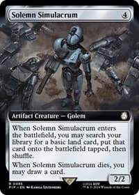 Solemn Simulacrum (Extended Art) - Universes Beyond: Fallout - Magic: The Gathering card