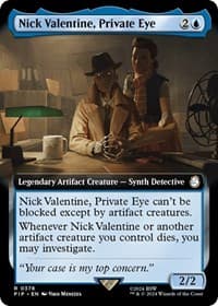 Nick Valentine, Private Eye (Extended Art) - Universes Beyond: Fallout - Magic: The Gathering card