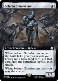Solemn Simulacrum (Extended Art) (Surge Foil) - Universes Beyond: Fallout - Magic: The Gathering card