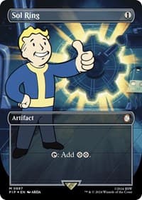 Sol Ring (Borderless) (Surge Foil) - Universes Beyond: Fallout - Magic: The Gathering card
