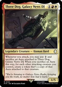 Three Dog, Galaxy News DJ - Universes Beyond: Fallout - Magic: The Gathering card