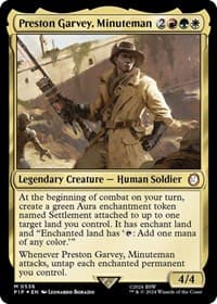 Preston Garvey, Minuteman (Surge Foil) - Universes Beyond: Fallout - Magic: The Gathering card