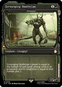 Scrounging Deathclaw - Tarmogoyf (Showcase) - Universes Beyond: Fallout - Magic: The Gathering card