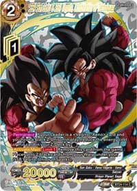 SS4 Son Goku & SS4 Vegeta, Combination of Techniques (Collector Booster Gold) - Beyond Generations - Dragon Ball Super: Masters card